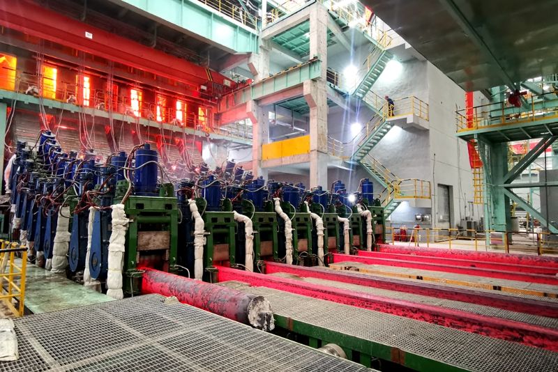 临沂优特钢炼钢工程2号连铸机热试成功+一冶科工+牛兴涛 (2)